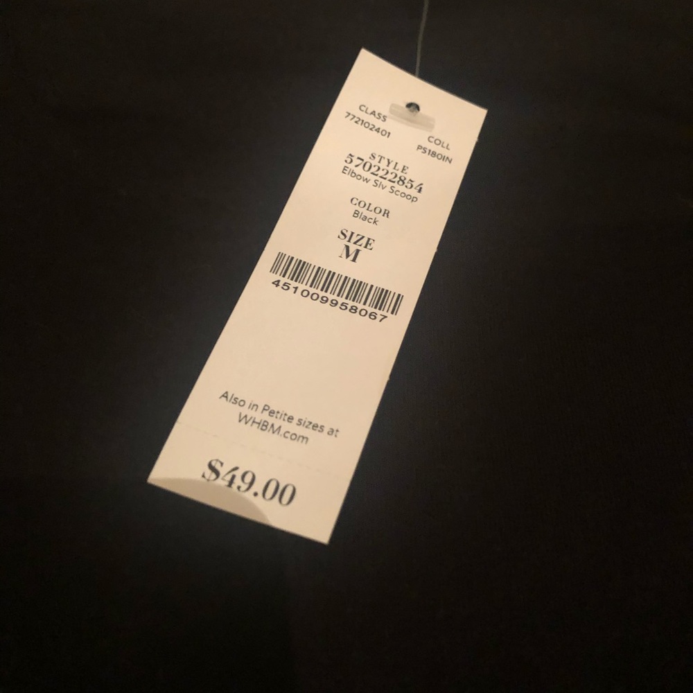 White House Black Market Blouse (black) - Picture 2 of 2